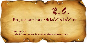 Majszterics Oktávián névjegykártya